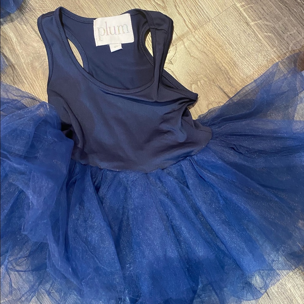 Toddler girls size 4y navy leotard tutu. New
